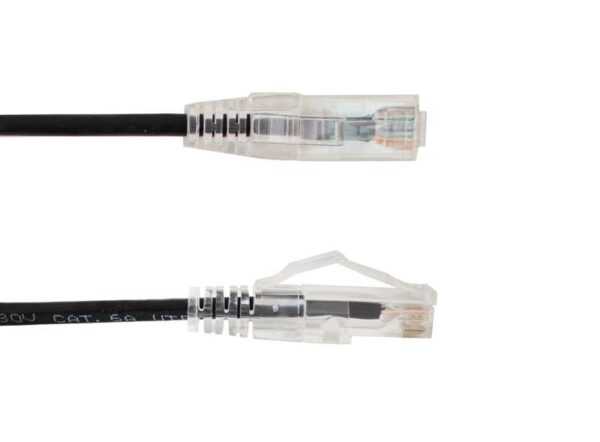 077 black web CAT6A Slim Type Patch Cords - 077 Series