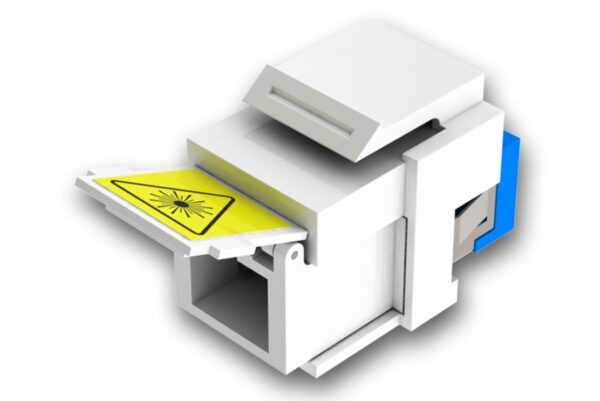 264 KMB03 3Z WH 1 Optical Fiber Keystone Modules - Shuttered (264-KMB Series)