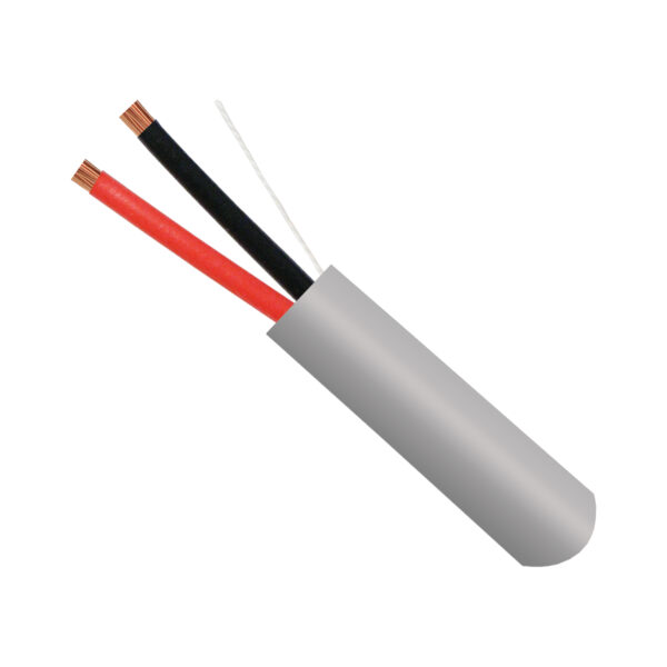Gray 22AWG 2-conductor stranded alarm-security cable (210-222ST-5GY)
