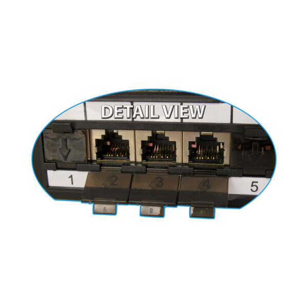 042-C6A/24 front detailed view of patch panel