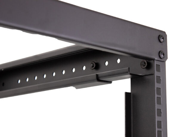 047-WFM-0926 close-up corner bracket view of 9 RMU Wall Mount Open