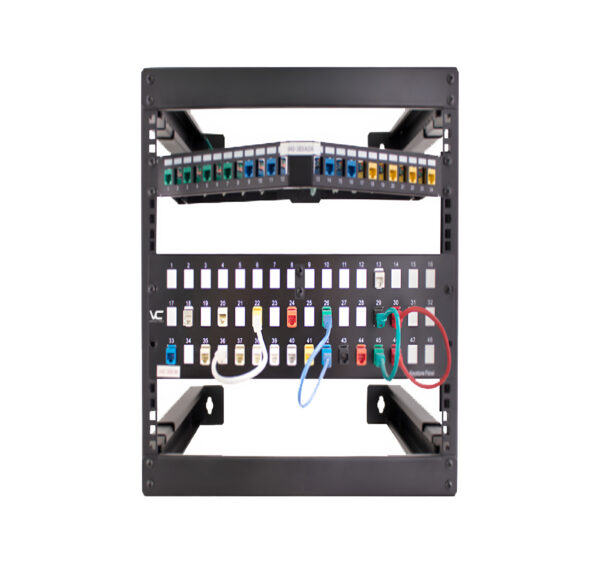 047-WFM-2026 front view of 20 RMU Wall Mount Open with panels installed