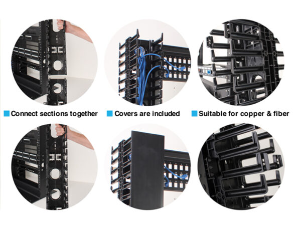 047-VMF-4502 showcasing how the vertical cable manager works