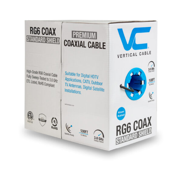 107-1235BK6S500 pull box of RG6 coaxial cable
