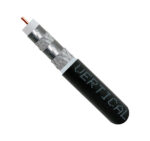 107-1952/DB/6Q close up of RG6 coaxial cable with the top exposed