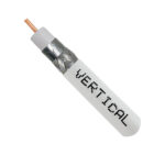 107-1957WH6SR close up of RG6 coaxial cable with the top exposed