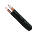 107-2179/BK close up of RG6 coaxial cable with the top exposed