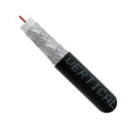 107-2309/BK close up of RG6 coaxial cable with the top exposed