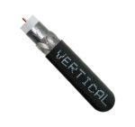 107-2311/BK/RB close up of RG6 coaxial cable with the top exposed