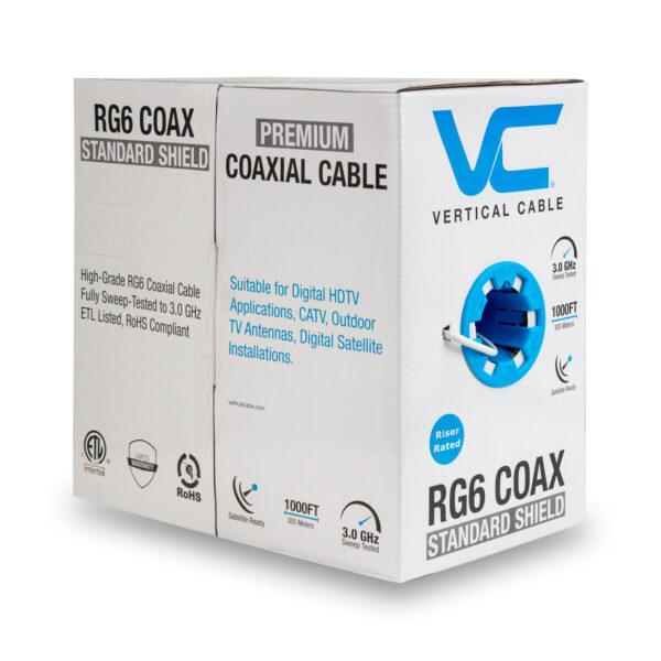107-2312/WH pull box of RG6 coaxial cable