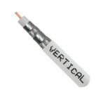 107-2315/P/WH close up of RG6 coaxial cable with the top exposed