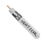 107-2316/P/WH close up of RG6 coaxial cable with the top exposed