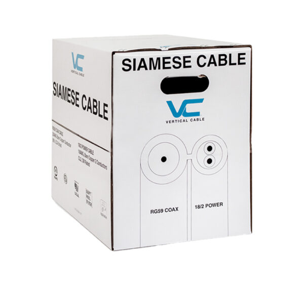107-2324/WH pull box of RG59 Siamese coaxial cable