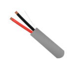 210-222ST/GY close up of RG6 coaxial cable with the top exposed