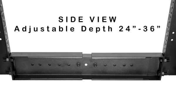 047-WOS-0445 4 point Open Rack Enclosure - side view