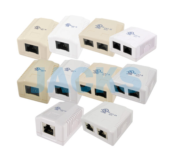 "Universal Surface Mount Boxes - 038-Jack Series"