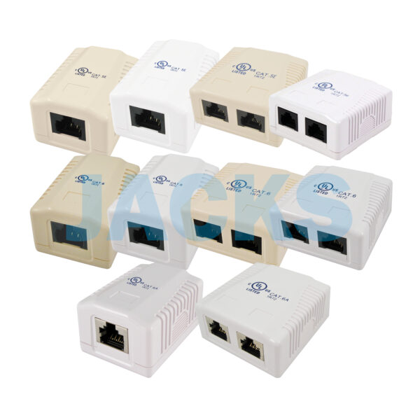 "Universal Surface Mount Boxes - 038-Jack Series"