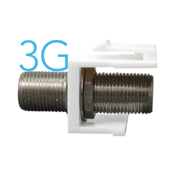 037-319WH/3G | F-Type 3GHz Keystone Insert | White