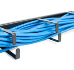 044-2393/1U | Horizontal Metal Wire Manager with No Cover | Close-Up with cable