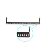 044-2396/1U | 1 RMU Patch Panel Support Bracket | Front View Zoom In