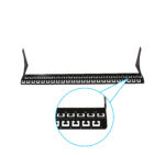 044-2397/2U | 2 RMU Patch Panel Support Bracket | Front View Zoom In