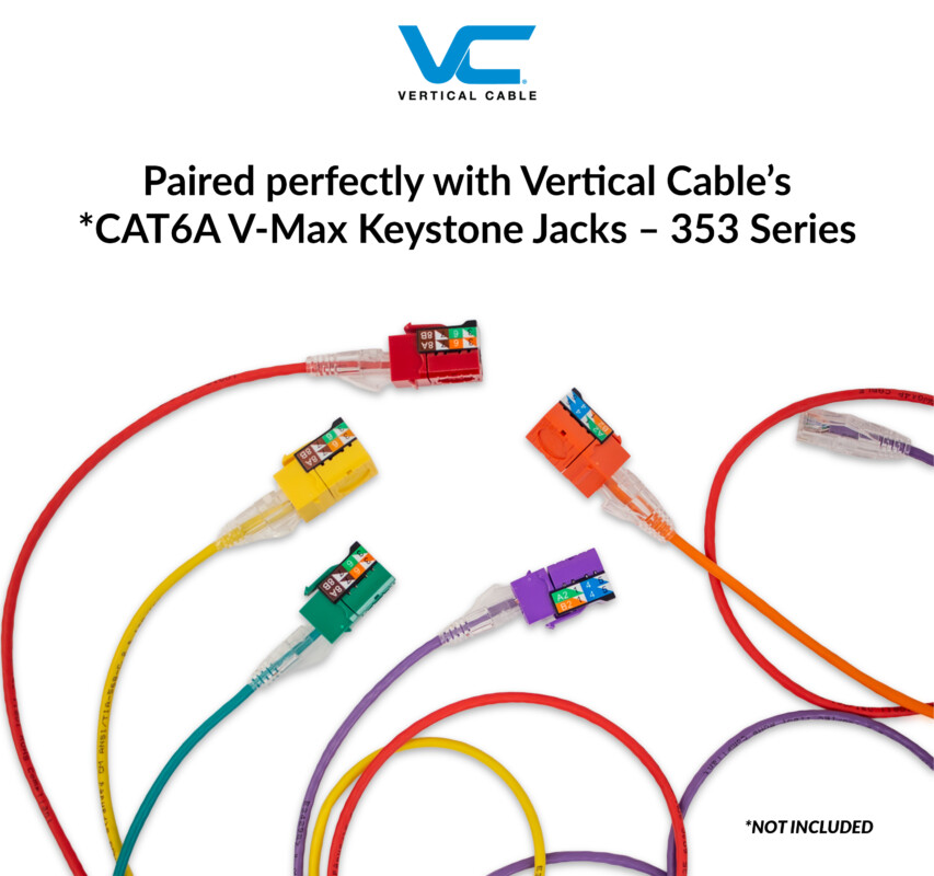 CAT6A Slim Patch Cable | Keystone Jacks