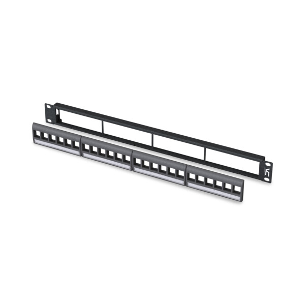 266-PKM04-24000 | Blank Keystone Rack-Mount Panel | 1 RMU | Disassembled