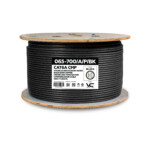 065-700s Series - CAT6A Plenum Cable - Spool - Black